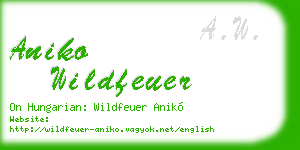 aniko wildfeuer business card