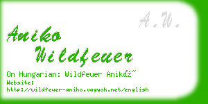 aniko wildfeuer business card